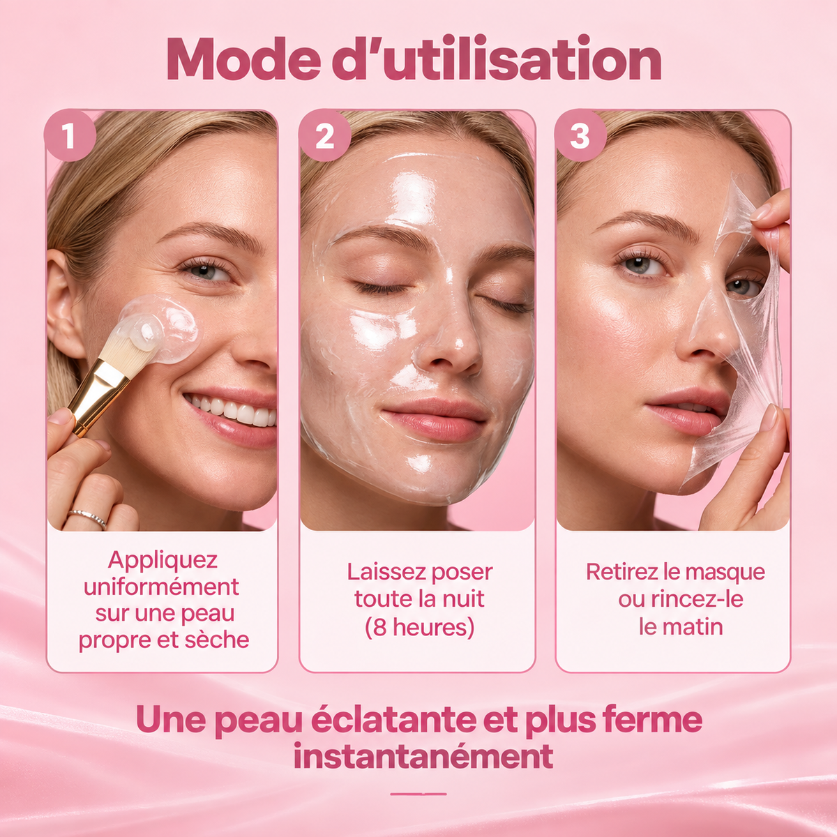 POSEEWORD Masque de nuit enveloppant au collagène
